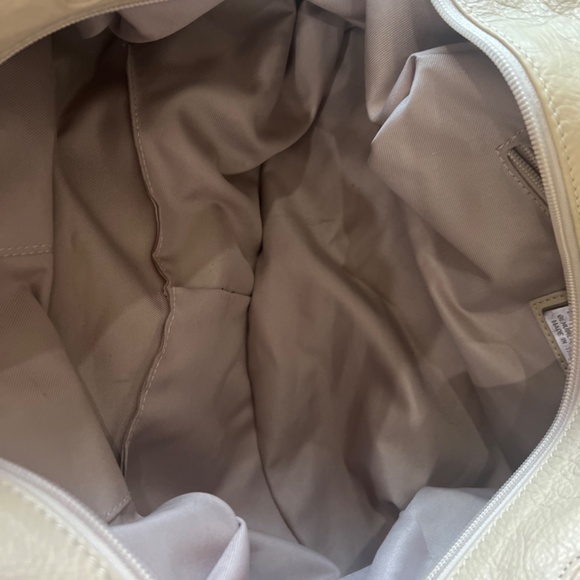 INNUE MADE IN ITALY EMBOSSED SUEDE SATCHEL PURSE - Picture 4 of 4